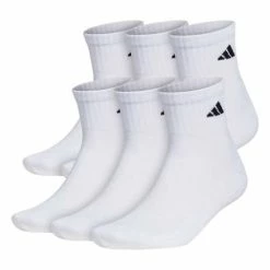 Best Pirce 👏 Men's Adidas Cushioned 6 Pack Quarter Running 🧦 Socks ⭐