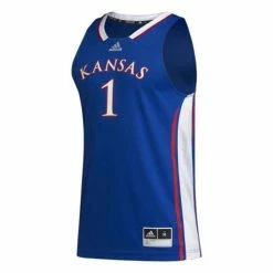 Best Pirce 💯 College Jerseys Adidas Kansas Jayhawks 🏀 Basketball Swingman #1 Jersey 🛒