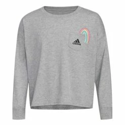 Outlet 😍 Shirts 👧 Girls' Adidas Graphic Heather T-Shirt 🌟