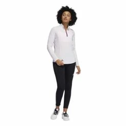 Discount ⭐ Shirts 👩 Women's Adidas HEAT.RDY Mock Golf 1/4 Zip ❤️ -adidas Sales unnamed file 468