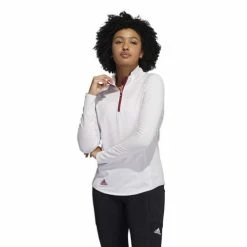 Discount ⭐ Shirts 👩 Women's Adidas HEAT.RDY Mock Golf 1/4 Zip ❤️ -adidas Sales unnamed file 469