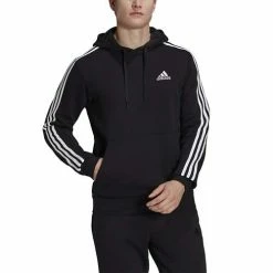 Promo ⭐ Hoodies & Sweatshirts Men's Adidas Essentials 3 Stripe Hoodie 🎁