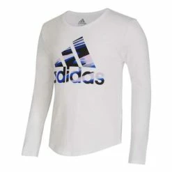 Coupon 😍 Shirts 👧 Girls' Adidas Graphic Long Sleeve T-Shirt 🧨