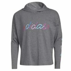 Buy 🎉 Shirts Toddler 👧 Girls' Adidas Long Sleeve Hooded T-Shirt ❤️