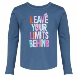 Cheap 💯 Shirts Toddler 👧 Girls' Adidas Long Sleeve Scoop Neck T-Shirt 🤩